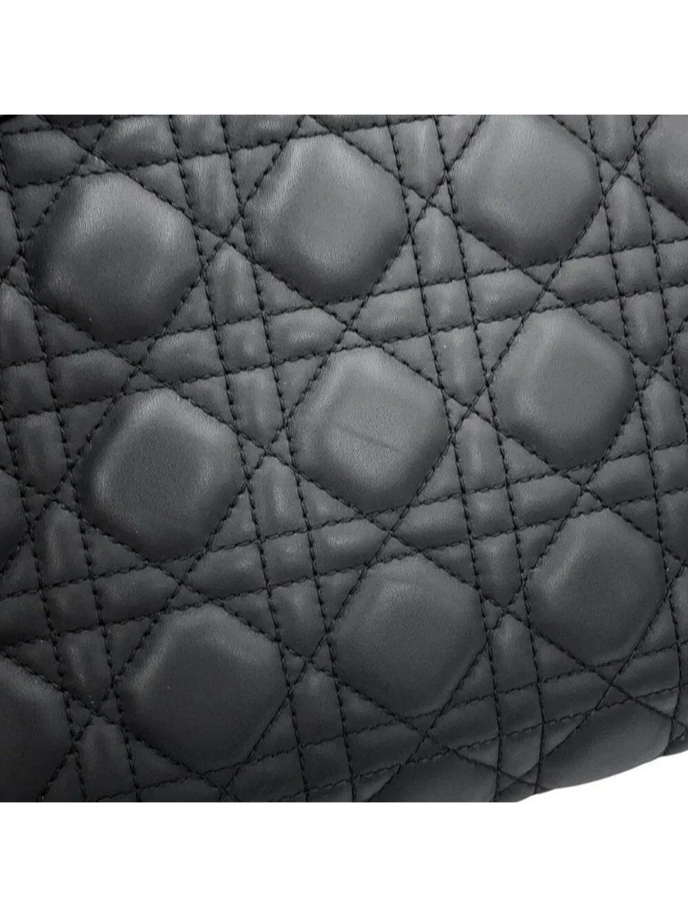 Dior Handbag Lady Cannage Sloi 2-Way Black
